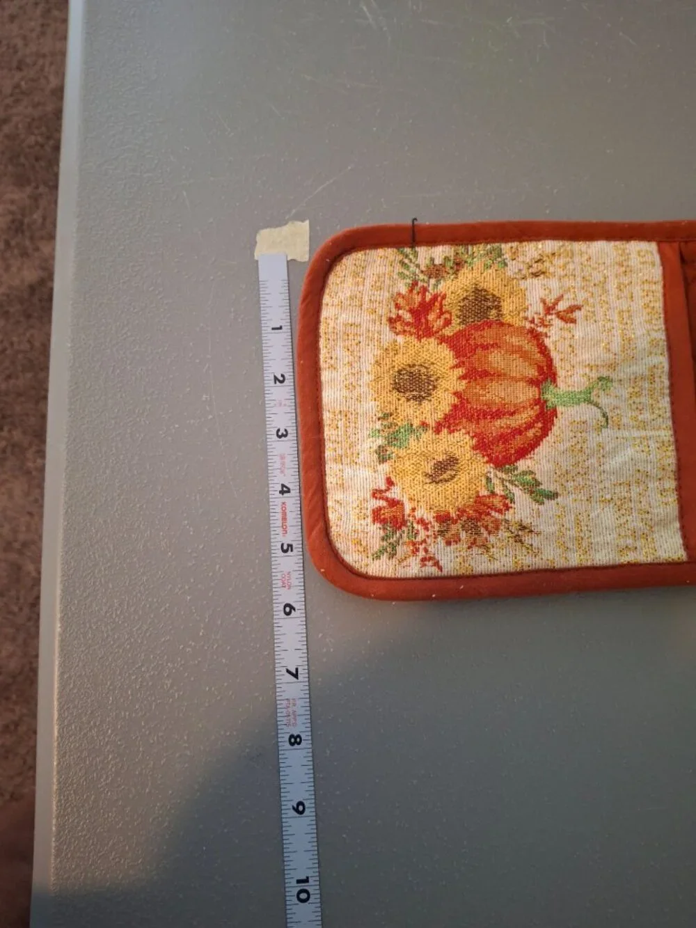Fall Pumpkin Sunflower Potholder Autumn Thanksgiving Farmhouse Cottagecore Decor